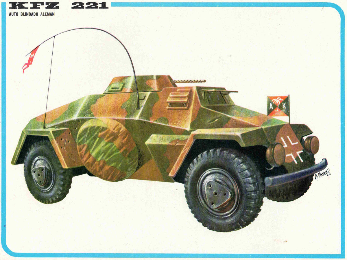 LAMINA 4217: KFZ 221 Auto blindado Aleman