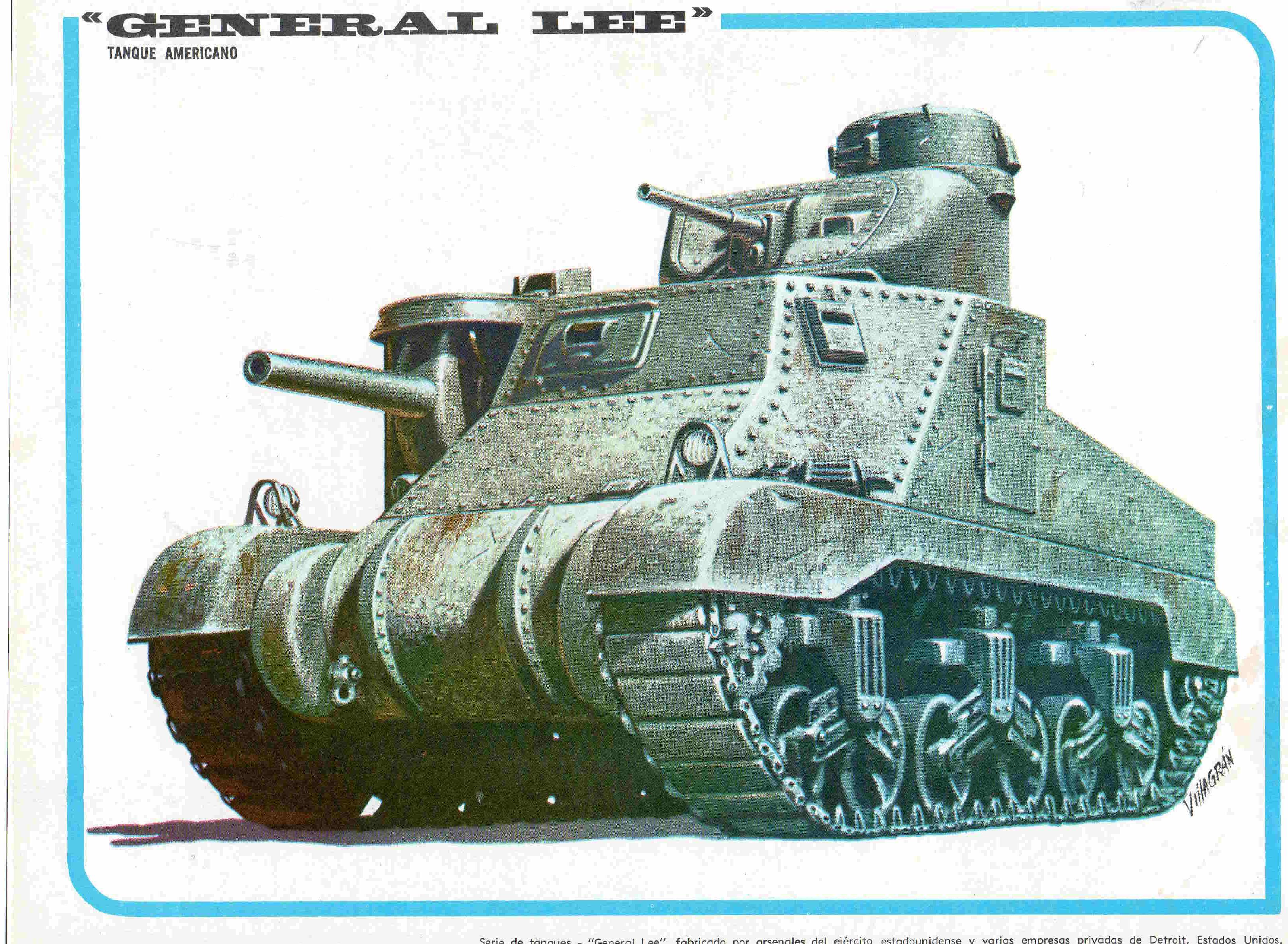 LAMINA 4218: GENERAL LEE Tanque Americano