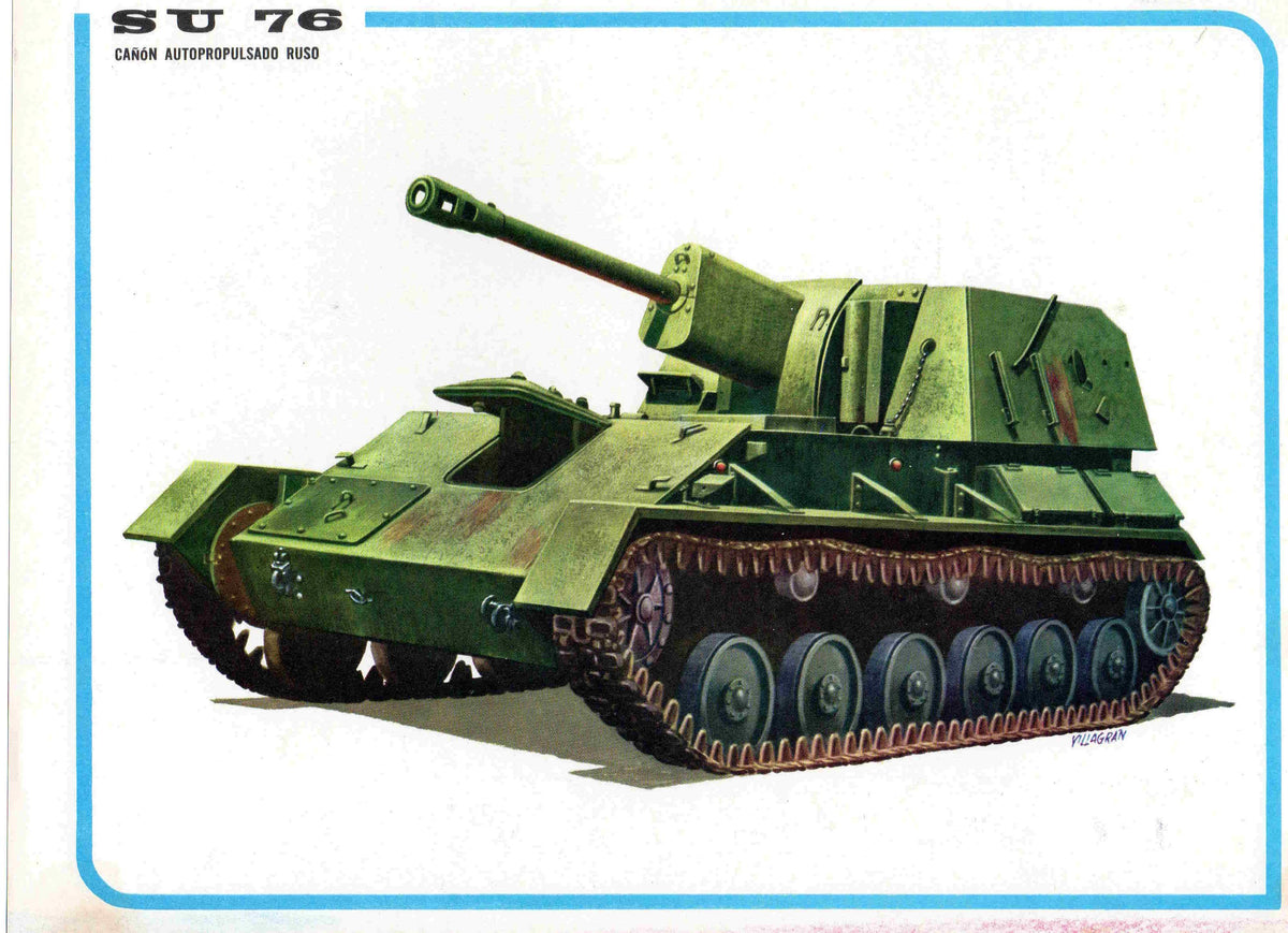 LAMINA 4221: SU 76 Cañon autopropulsado Ruso