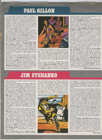 Historia de los Comics: Ficha de Paul Gillon y Jim Steranko