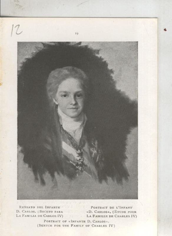 Goya en el museo del prado: lamina 12: Boceto del infante D.Carlos