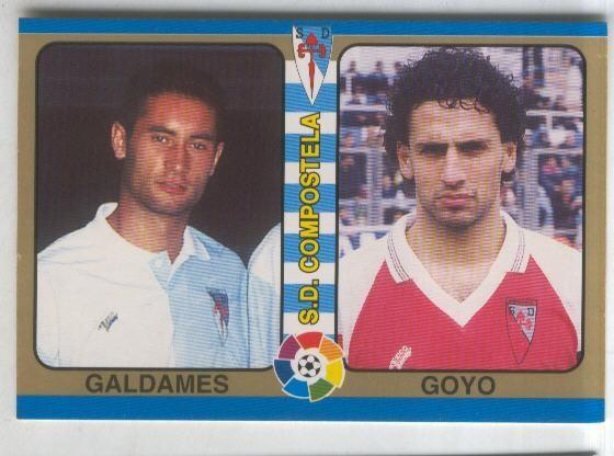 Cromos: Futbol Total Liga 95: S.D.Compostela. numero 173: Galdames y Goyo