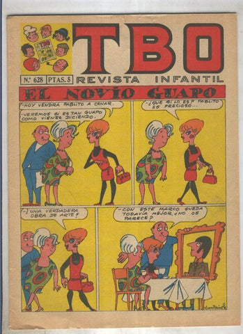 TBO numero 628: El novio guapo (Muntañola), (numerado 2 en trasera)
