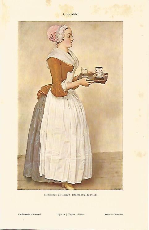 LAMINA ESPASA 1994: El chocolate obra de Liotard