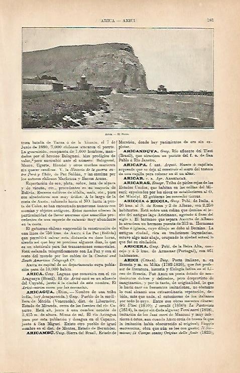 LAMINA ESPASA 5578: El Morro en Arica Chile