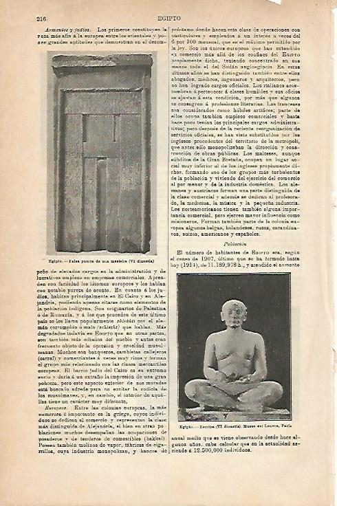 LAMINA ESPASA 6768: Puerta de mastaba y escriba. Egipto