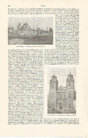 LAMINA ESPASA 17420: Vista de Velez Rubio