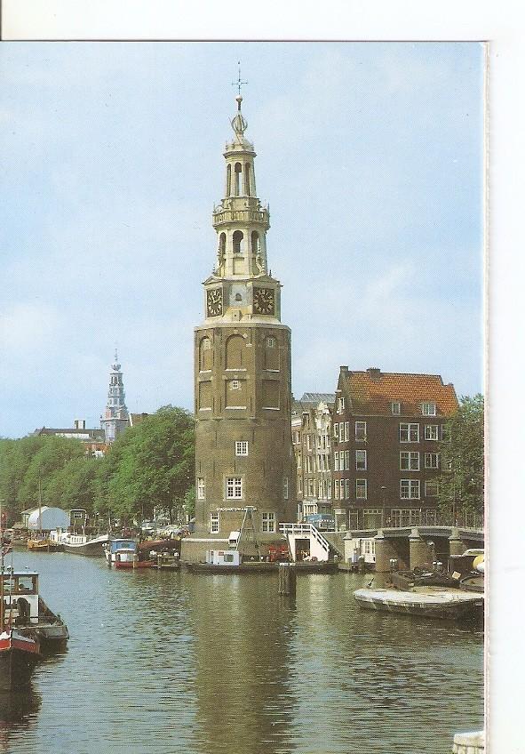 Postal 038824 : Amsterdam/Holland Montelbaanstoren aan de Oude Schans