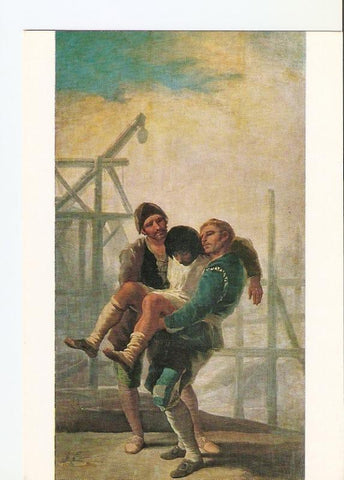 Postal 022808 : El Albañil herido de  Goya