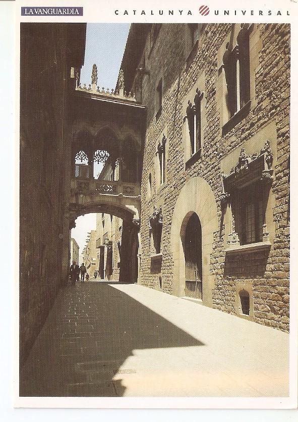 Postal 031918 : Barri Gotic: Puente del carrer del Bisbe
