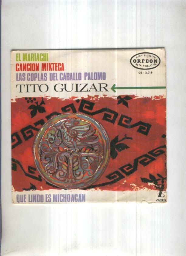 Funda Vinilo Single: TITO GUIZAR - Que Lindo es Michoacan (Solo Funda)