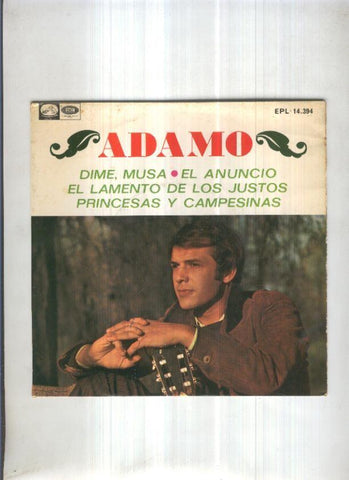 Funda Vinilo Single: ADAMO - Dime, Musa (Solo Funda)