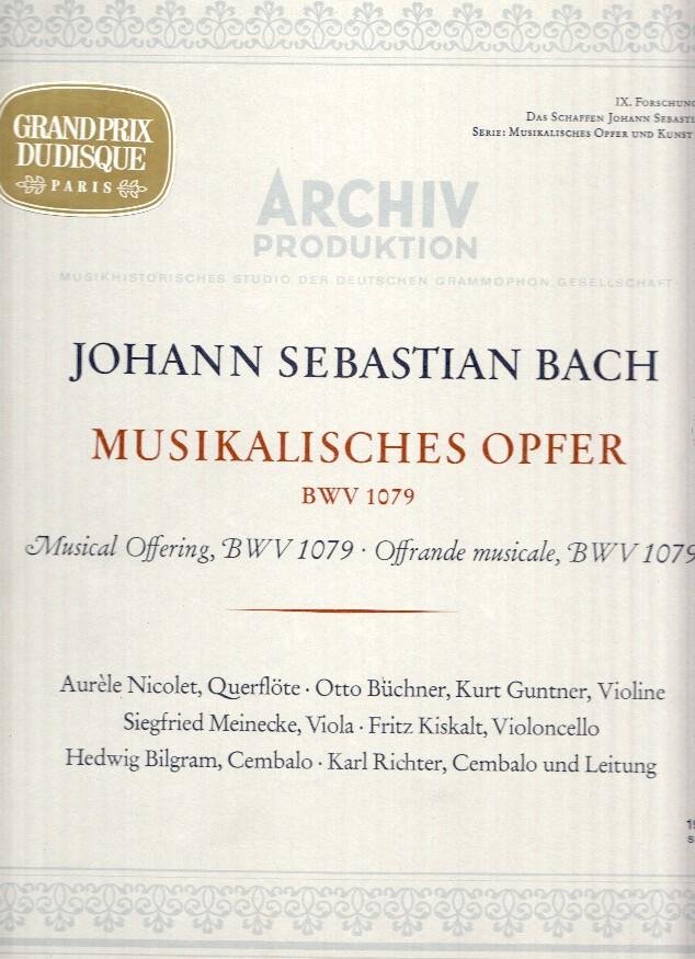 Disco/Vinilo-LP: Archiv Produktion - JOHAN SEBASTIAN BACH - Musikalisches Opfer BWM 1079