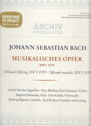 Disco/Vinilo-LP: Archiv Produktion - JOHAN SEBASTIAN BACH - Musikalisches Opfer BWM 1079
