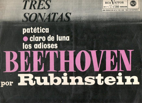 Disco/Vinilo-LP: BEETHOVEN POR RUBINSTEIN - Tres Sonatas (RCA)