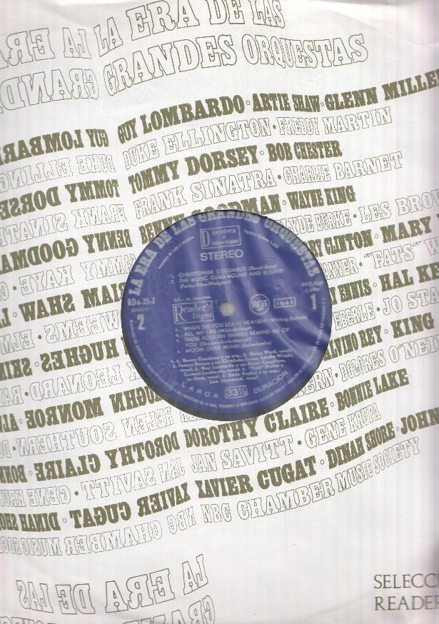 DISCO/VINILO: LA ERA DE LAS GRANDES ORQUESTAS: Disco Numero 02  (Readers Digest 1968)