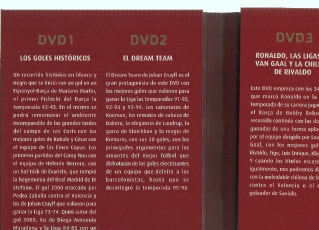 DVD-Documental: 1001 GOLES DE ORO DEL BARÇA - F.C Barcelona, 4DVDs (MUNDO DEPORTIVO)