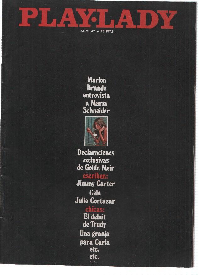 PLAY LADY, Numero 42: Poster central con una famosilla del tres al cuarto que no conoce ni su vecina