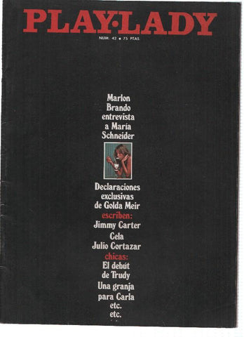 PLAY LADY, Numero 42: Poster central con una famosilla del tres al cuarto que no conoce ni su vecina