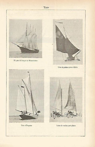 LAMINA ESPASA 1656: Tipos de yate