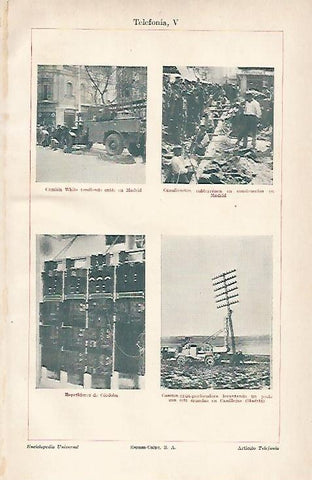 LAMINA ESPASA 2697: Construccion de instalaciones telefono