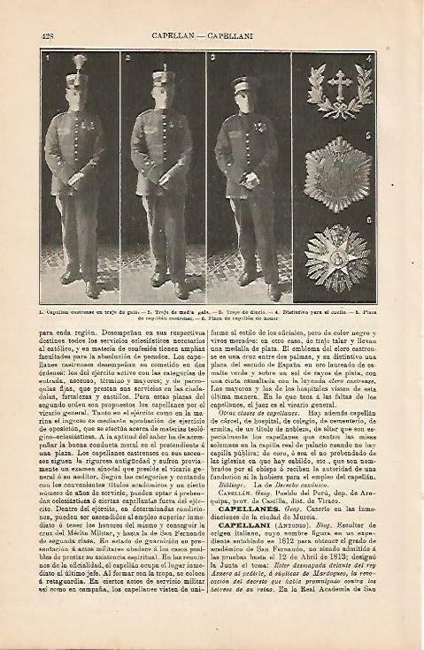 LAMINA ESPASA 4247: Uniforme del Capellan Campestre
