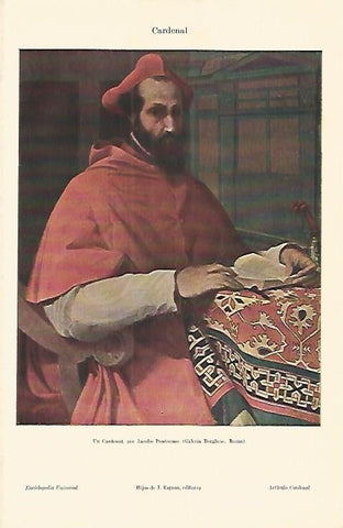 LAMINA ESPASA 4302: Un  Cardenal por J. Pontormo