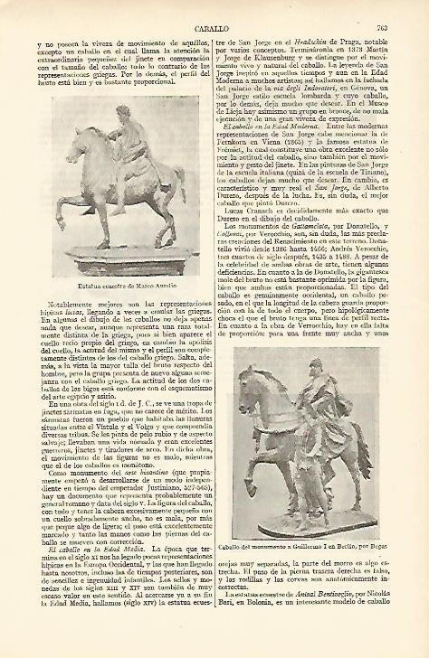LAMINA ESPASA 8222: Estatua ecuestre de Marco Aurelio y de Guillermo I 