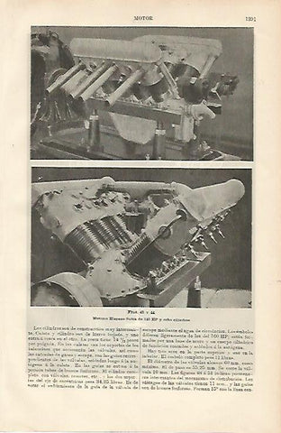 LAMINA ESPASA 8839: Motores Hispano Suiza de 140 HP