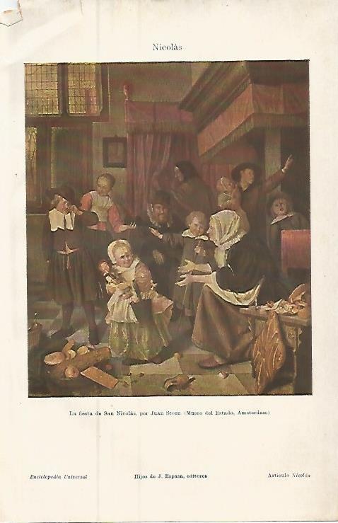 LAMINA ESPASA 9445: La fiesta de San Nicolas por Steen