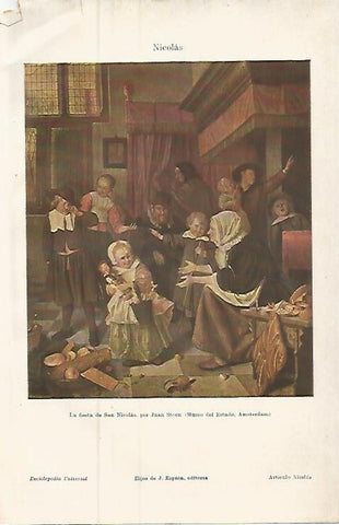 LAMINA ESPASA 9445: La fiesta de San Nicolas por Steen