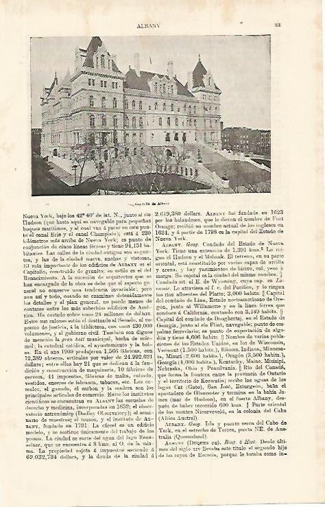LAMINA ESPASA 9931: Capitolio de Albany Escocia