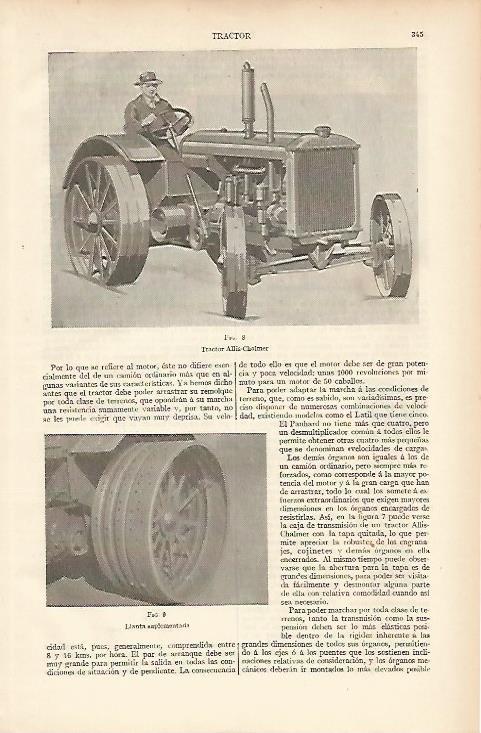 LAMINA ESPASA 11021: Tractor Allis-Chalmer