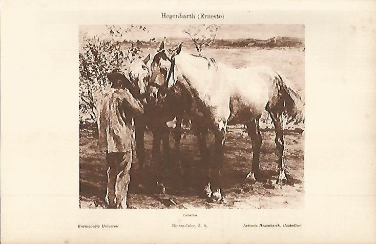 LAMINA ESPASA 11412: Caballos por Hagenbarth