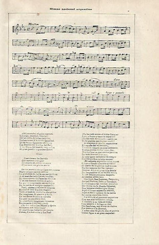LAMINA ESPASA 12762: Himno nacional de Argentina