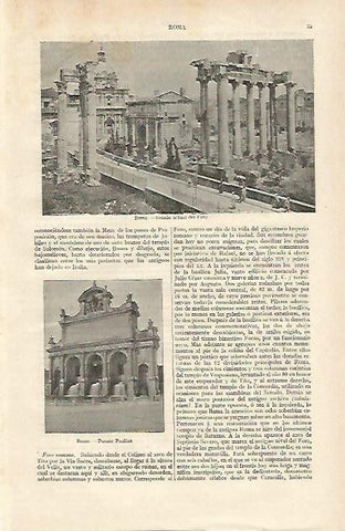 LAMINA ESPASA 16868: Foro y Puente Paulina en Roma