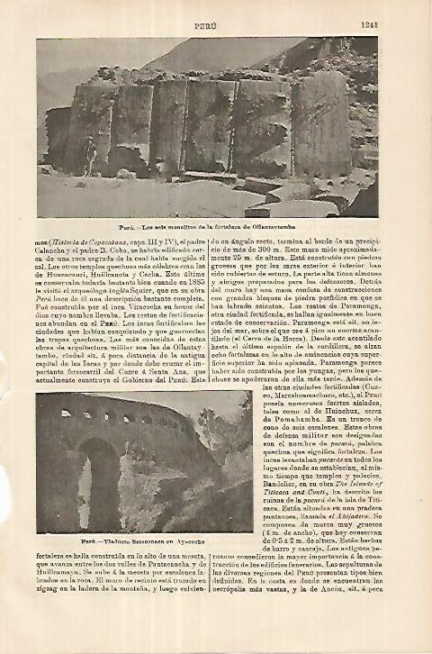 LAMINA ESPASA 18075: Ayacucho Peeru