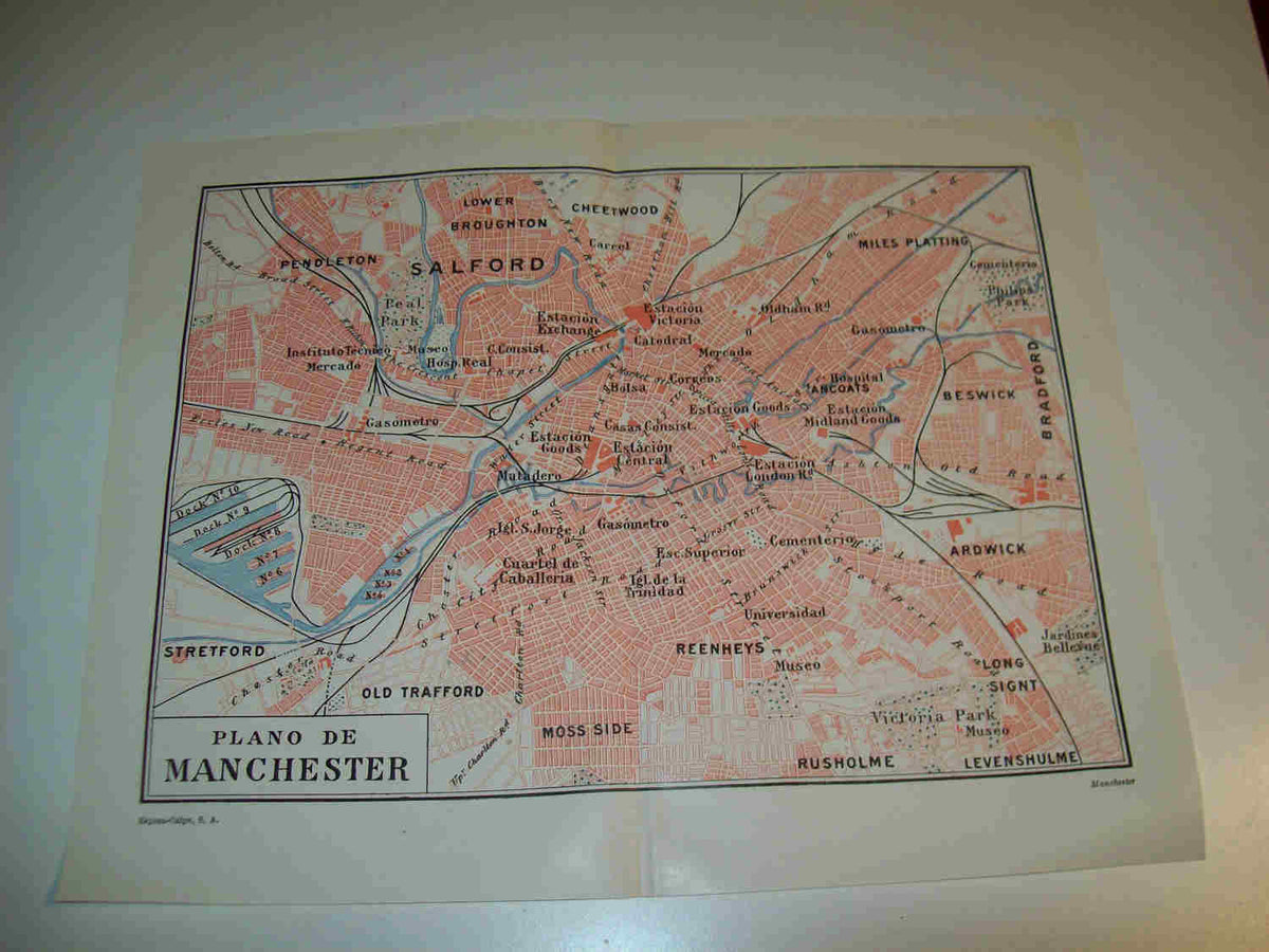 LAMINA ESPASA 18600: Plano de Manchester