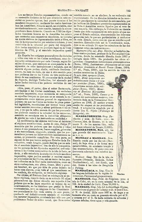 LAMINA ESPASA 18605: Mandau