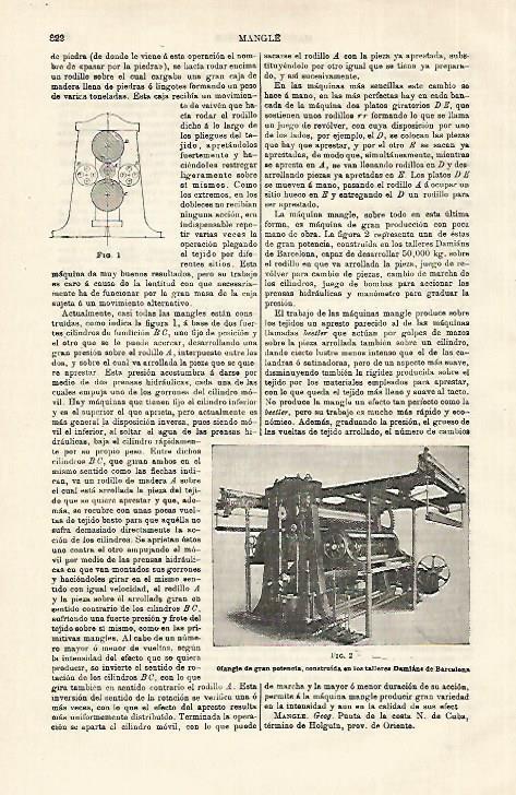 LAMINA ESPASA 18613: Mangle de los talleres Damian de Barcelona