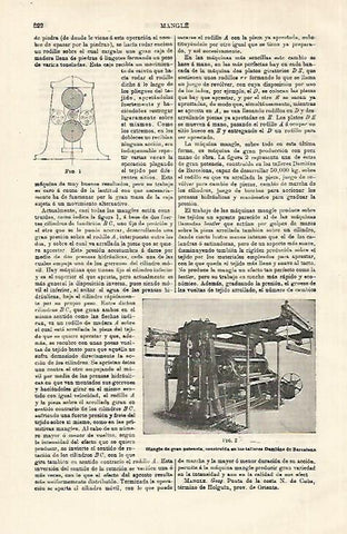 LAMINA ESPASA 18613: Mangle de los talleres Damian de Barcelona