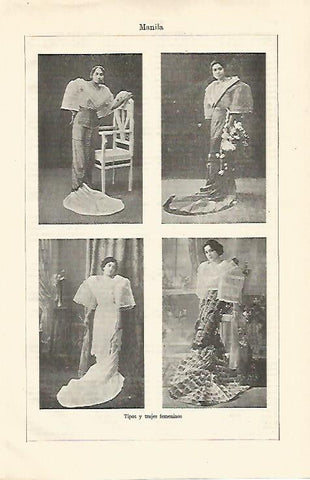 LAMINA ESPASA 18630: Trajes de mujeres en Manila