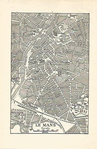 LAMINA ESPASA 18645: Plano de Le Mans