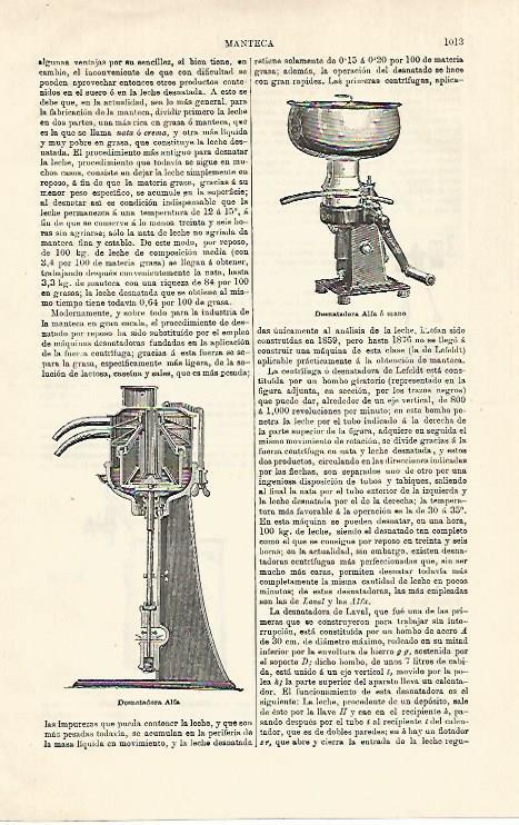 LAMINA ESPASA 18655: Desnatadora Alfa 