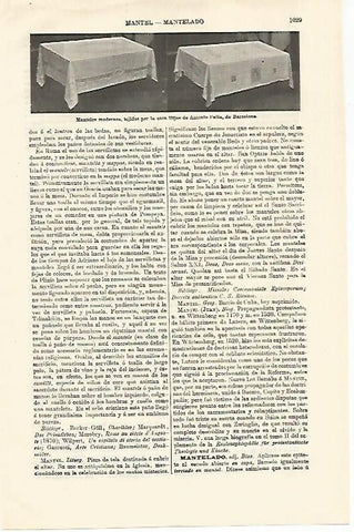 LAMINA ESPASA 18661: Manteles de la casa Hijos de Antonio Feliu de Barcelona