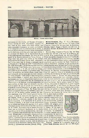 LAMINA ESPASA 18663: Puente sobre el Sena en Mantes