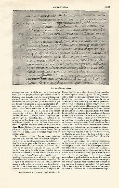 LAMINA ESPASA 18678: Escritura hiberno sajona