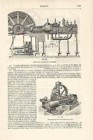 LAMINA ESPASA 18714: Maquina de dos cilindros
