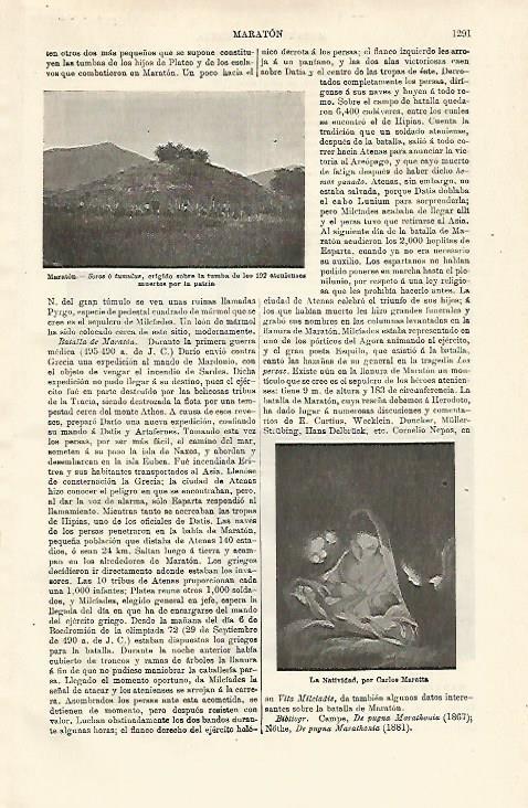 LAMINA ESPASA 18730: Tumulo en Maraton Grecia