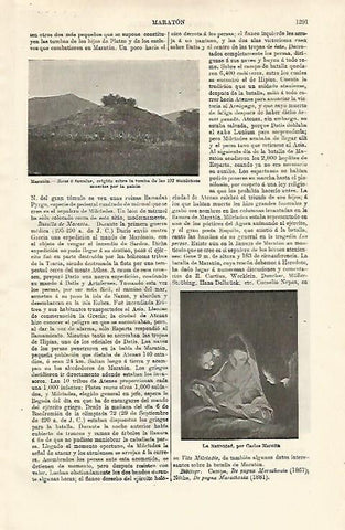 LAMINA ESPASA 18730: Tumulo en Maraton Grecia
